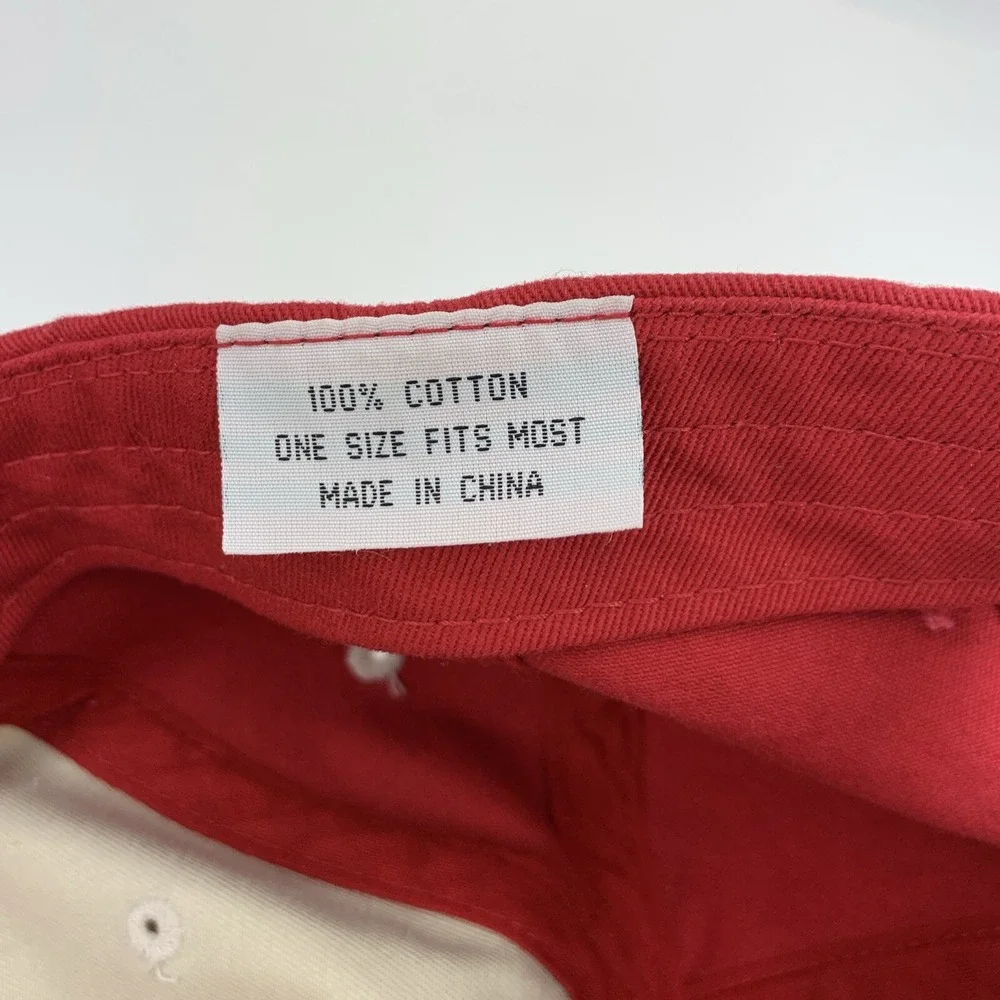 Coca Cola Hat Red Cream Adjustable OSFA Strapback Baseball Cap